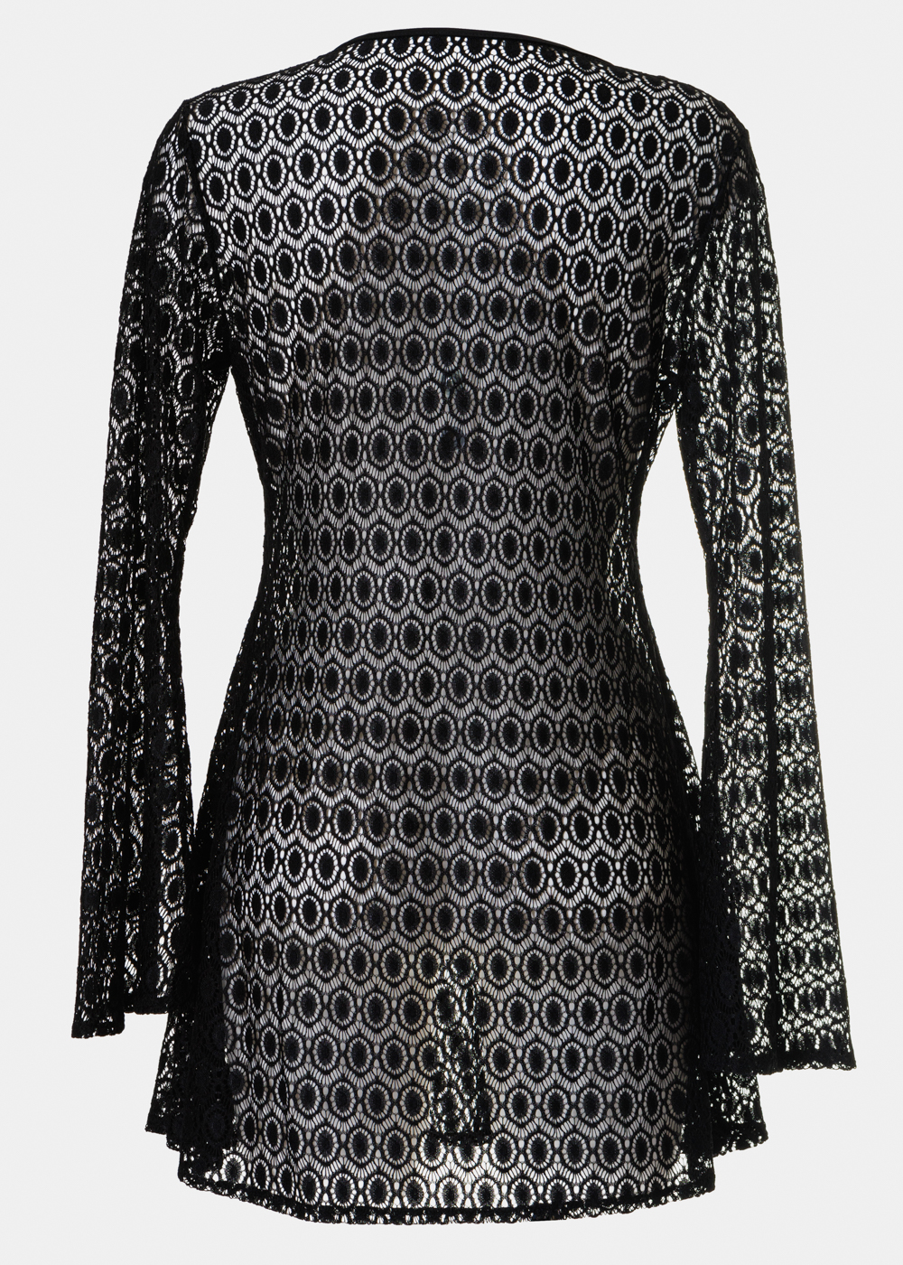 Mini Black Knitted Beachwear w/ Ring Detail